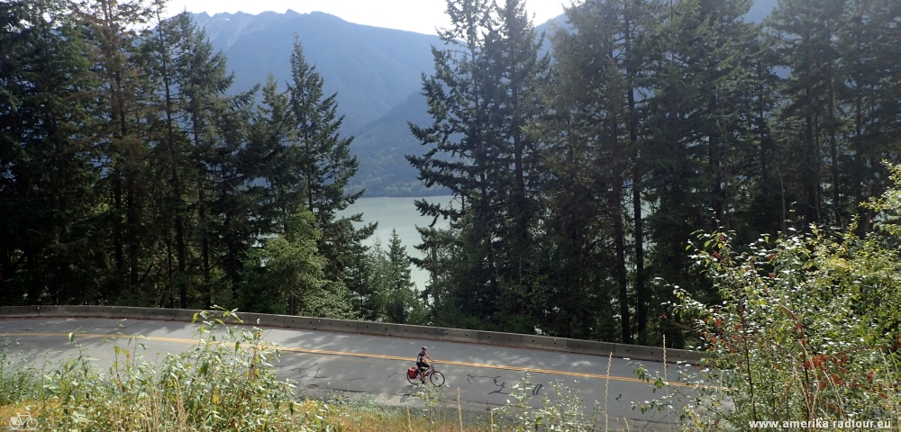 Cycling from Lillooet to Pamberton.  Highway 99 by bicycle.