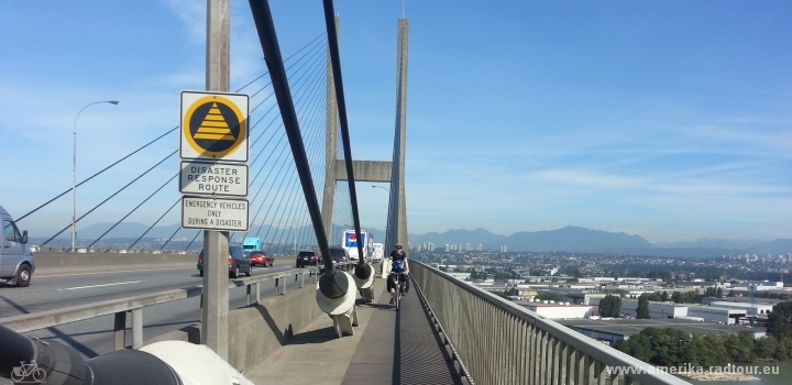 Radtour Vancouver - San Francisco: Alex Fraser Bridge