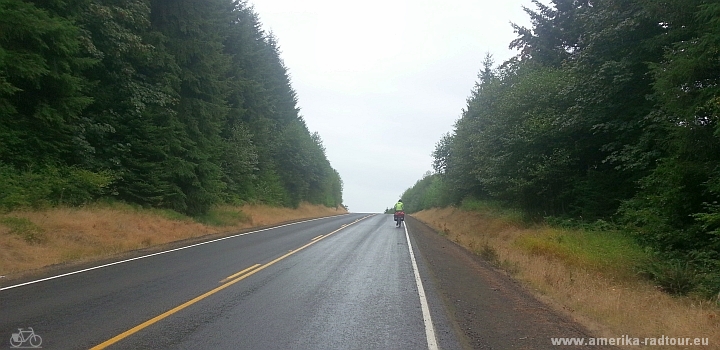 Mit dem Fahrrad von Elma nach Castle Rock. Radtour Pazifikküste Vancouver - San Francisco