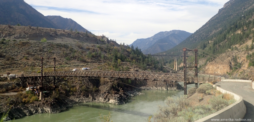 Mit dem Fahrrad von Cache Creek nach Lillooet. Radtour über den Highway99.