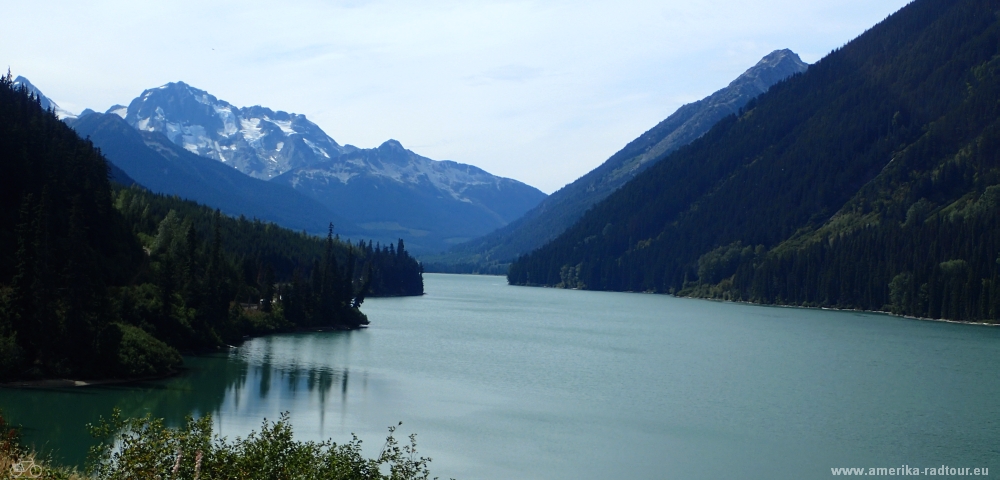 Cycling from Lillooet to Pamberton.  Highway 99 by bicycle.