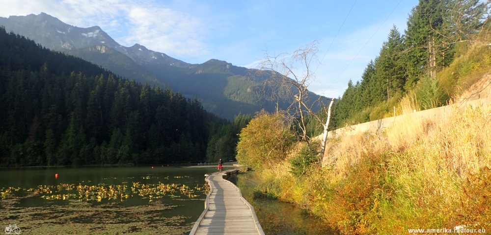 Cycling fromn Pemberton to Whistler.Sea to Sky Highway and Highway99 by bicycle. 