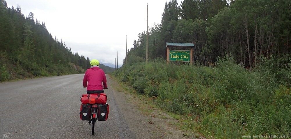 Mit dem Fahrrad von Smithers nach Whitehorse. Radtour über den Yellowhead Highway und Cassiar Highway. Etappe Red Goat Lodge - Dease Lake entlang des Cassiar Highways 