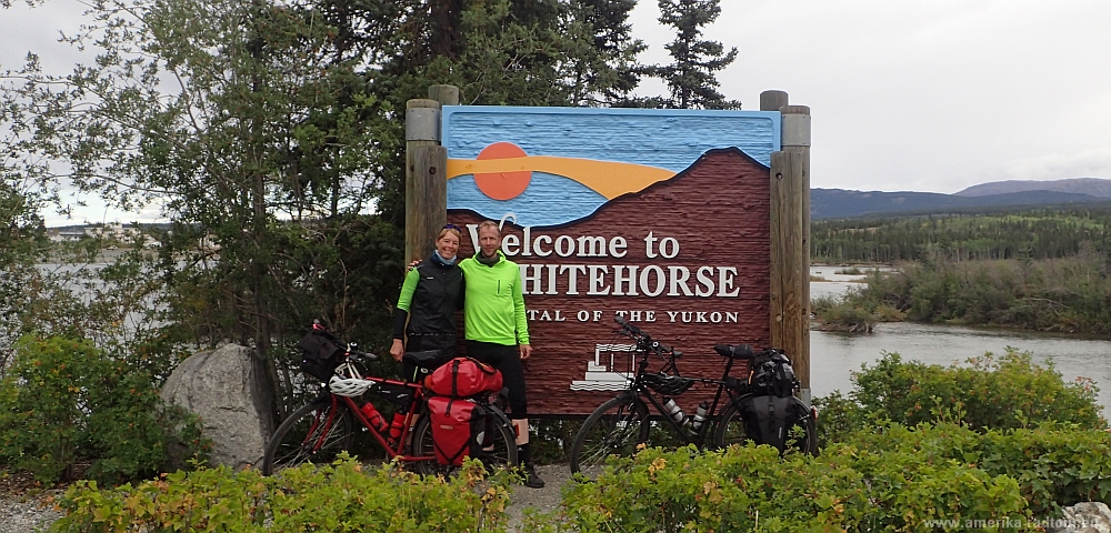 Mit dem Fahrrad über den Alaska Highway. Etappe Tagish - Carcross.  