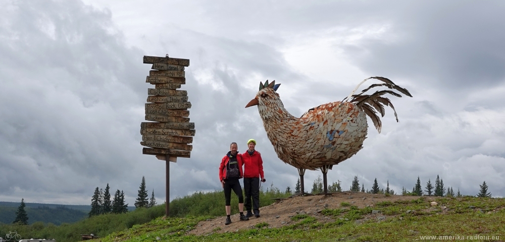 Mit dem Fahrrad über den Taylor Highway nach Chicken, Alaska.  