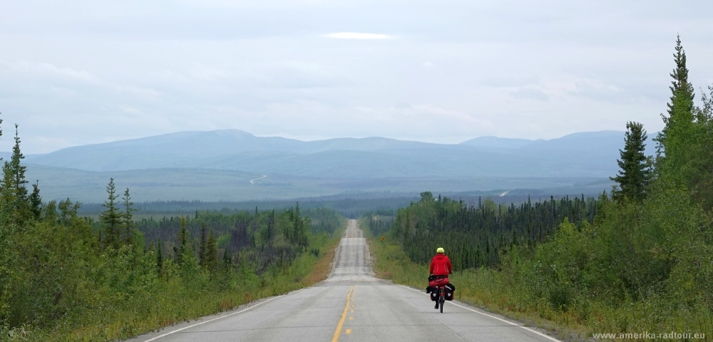 Cycling Taylor Highway from Chicken to West Fork Campground.  