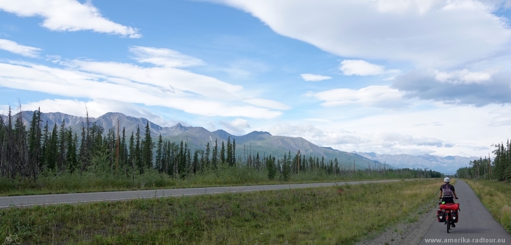 Cycling Alaska Highway northbound.    