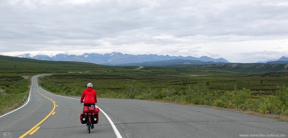 Cycling Denali Highway from Paxson to Cantwell.  
